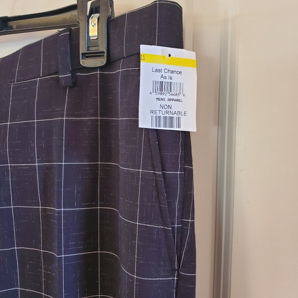 NWT Men's Slim-Fit Plaid Suit Pants size 40R/34W - Picture 5 of 10